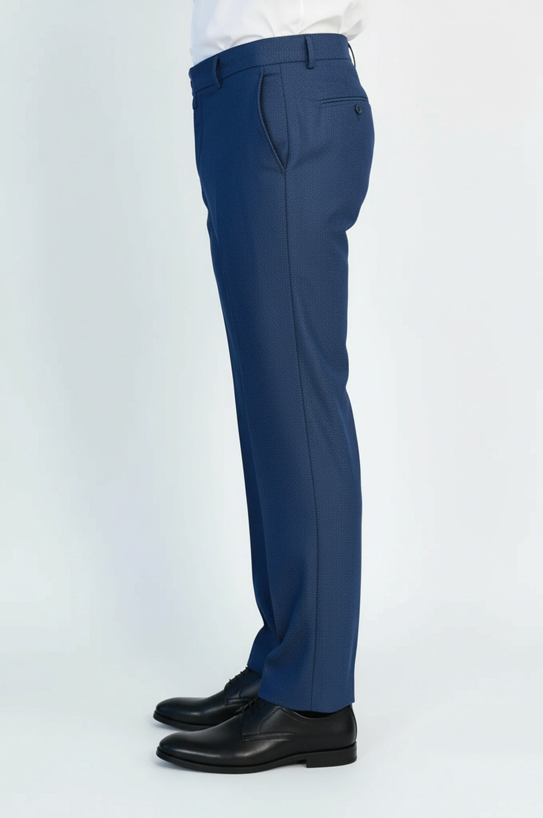 Lacivert Slim Fit Mikro Desenli Klasik Kumaş Pantolon - Wessi