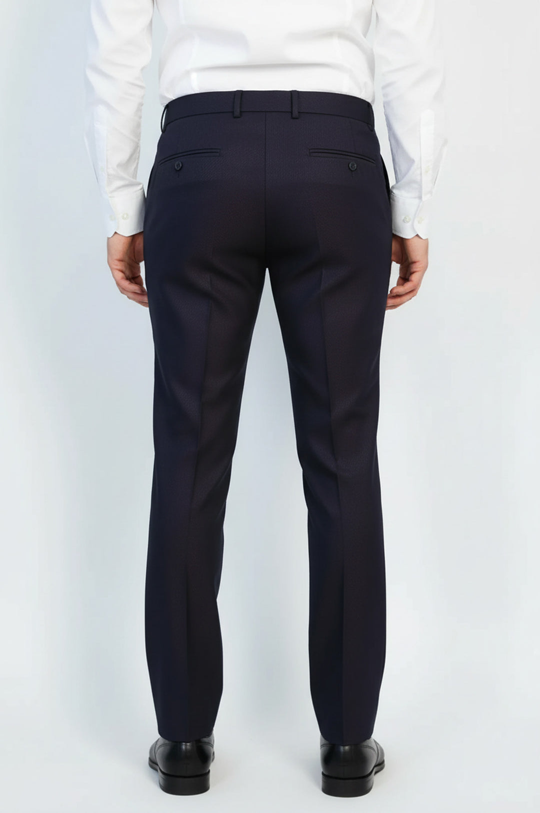 Derin Bordo Slim Fit Mikro Desenli Klasik Kumaş Pantolon - Wessi