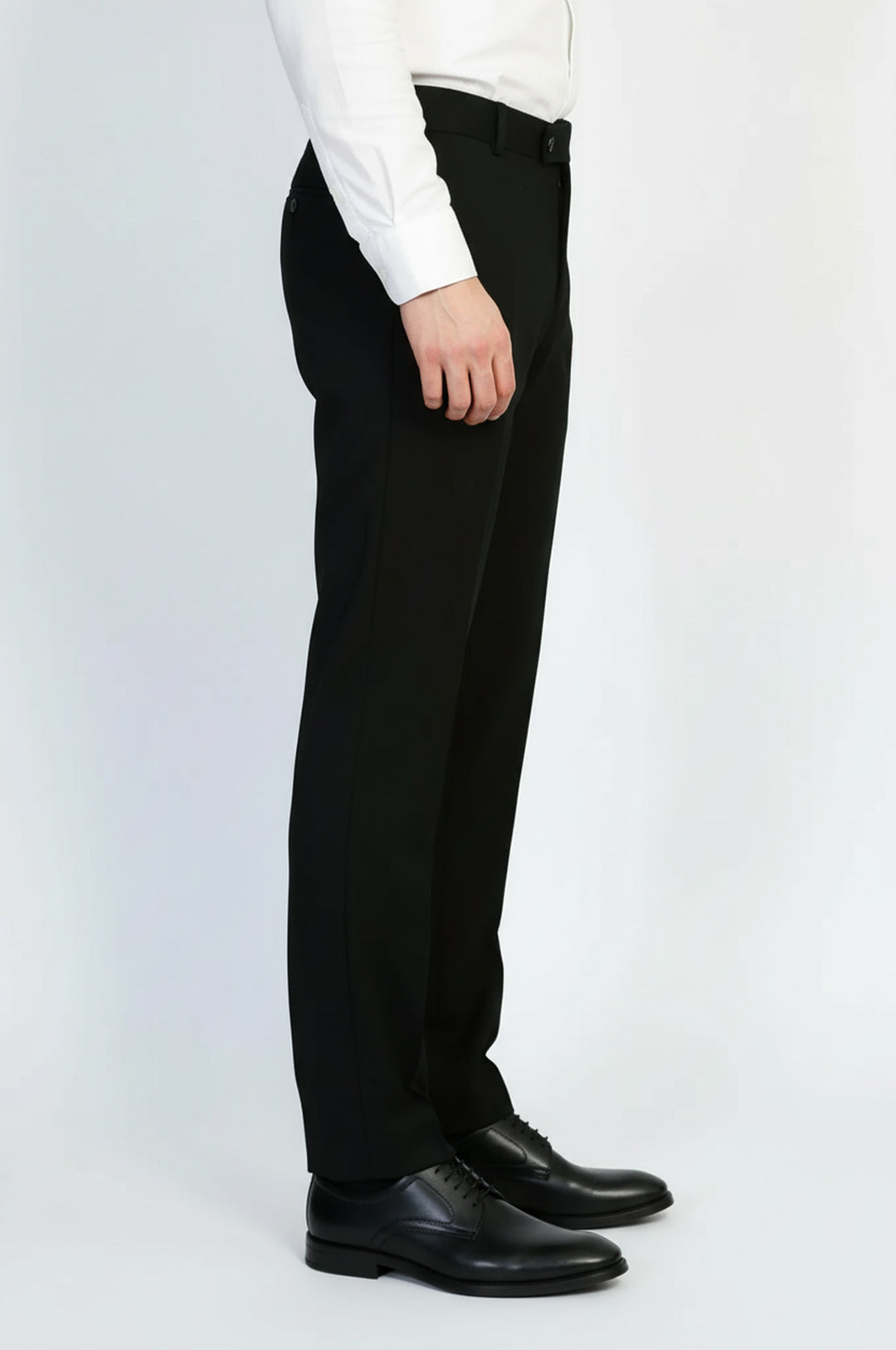 Siyah Desensiz Düz Kumaş Pantolon - Wessi