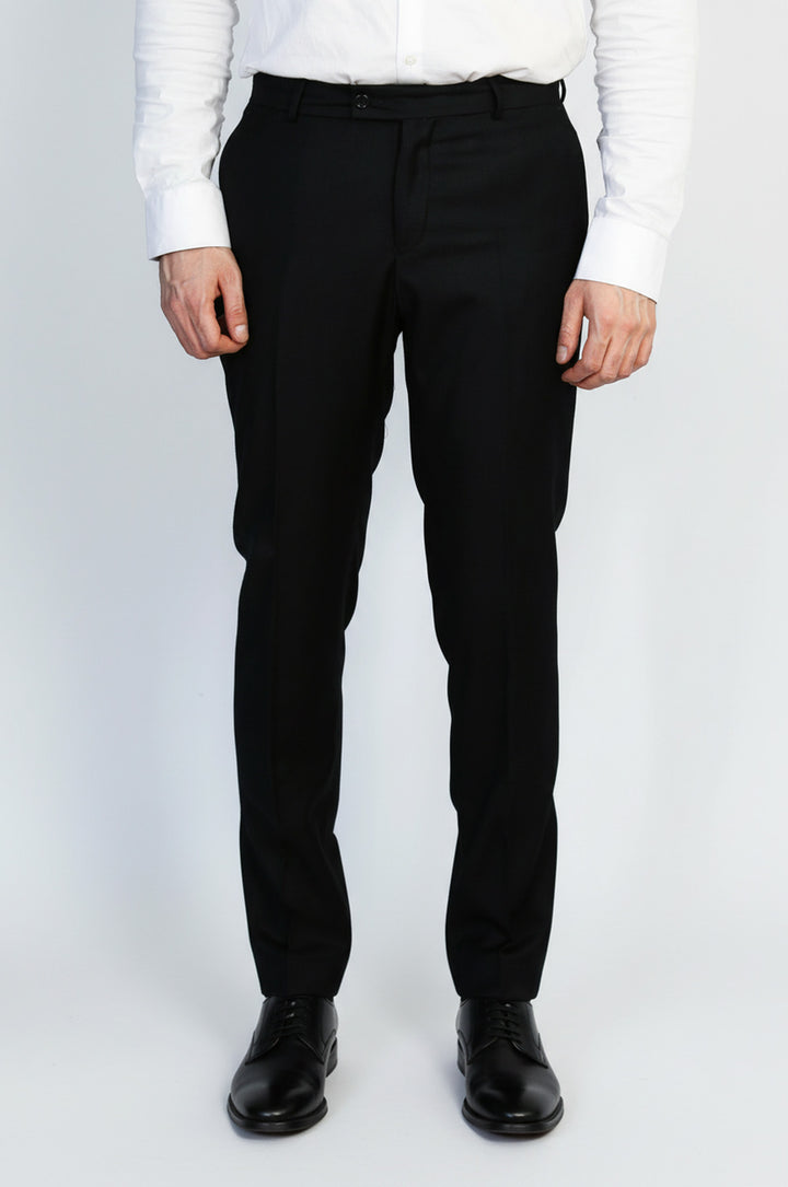 Siyah Klasik Düz Kumaş Pantolon - Wessi
