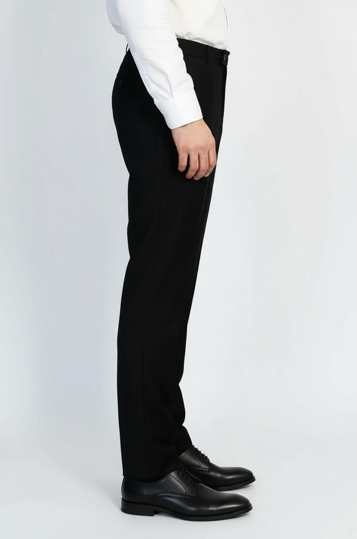 Siyah Klasik Düz Kumaş Pantolon - Wessi