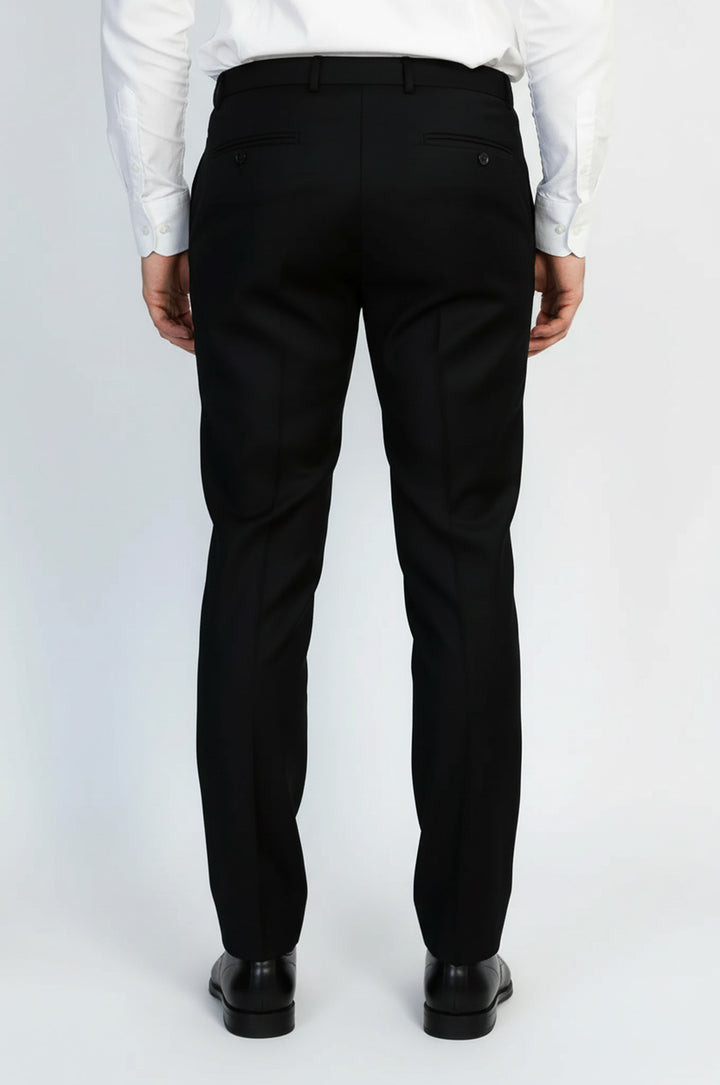 Siyah Klasik Düz Kumaş Pantolon - Wessi