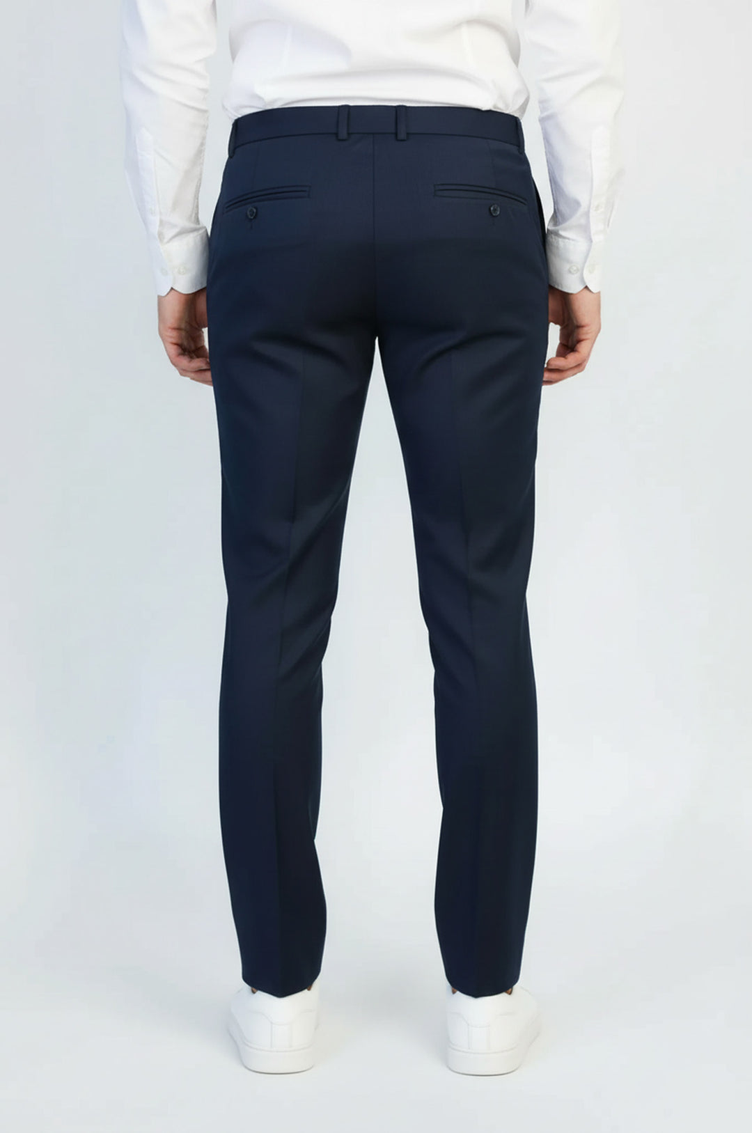 Klasik Lacivert Slim Fit Kumaş Pantolon - Wessi