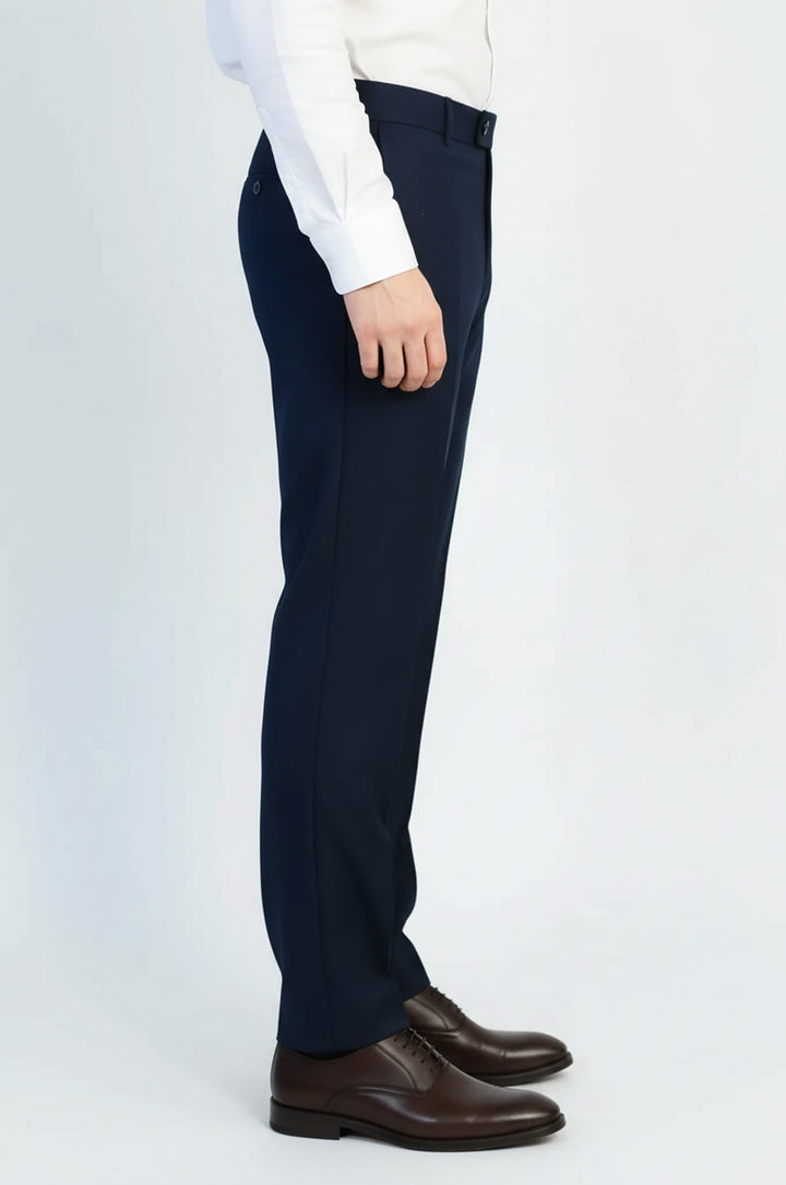 Derin Lacivert Slim Fit Kumaş Pantolon - Wessi