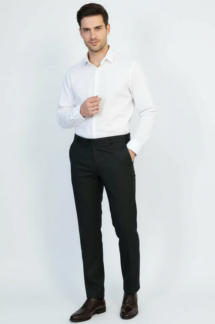 Antrasit Klasik Kesim Kumaş Pantolon - Wessi