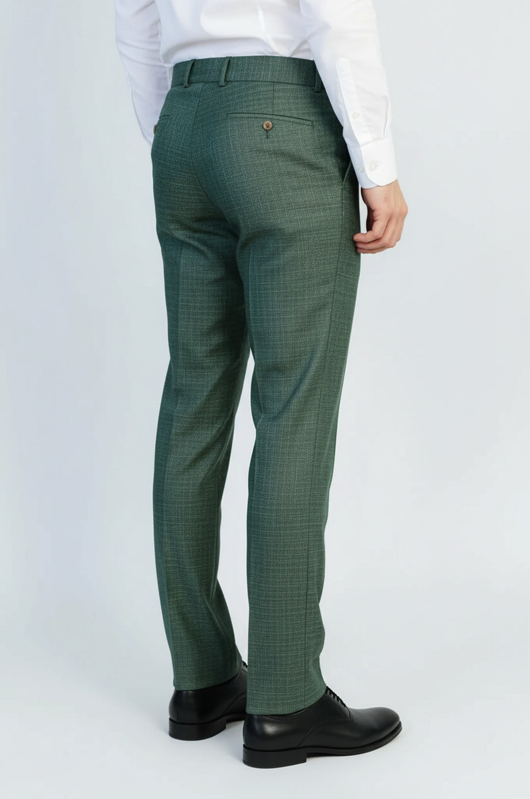 Yeşil Desenli Klasik Kesim Kumaş Pantolon - Wessi