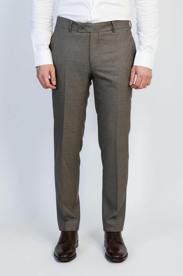 Toprak Tonu Desenli Kumaş Pantolon - Wessi