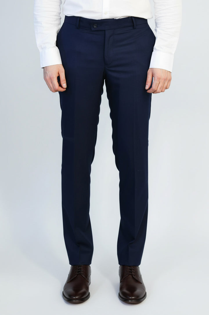 Koyu Lacivert Klasik Kesim Kumaş Pantolon - Wessi
