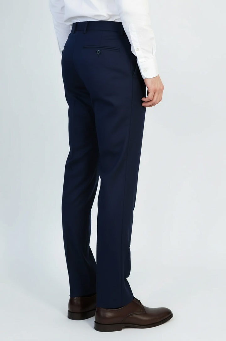Koyu Lacivert Klasik Kesim Kumaş Pantolon - Wessi