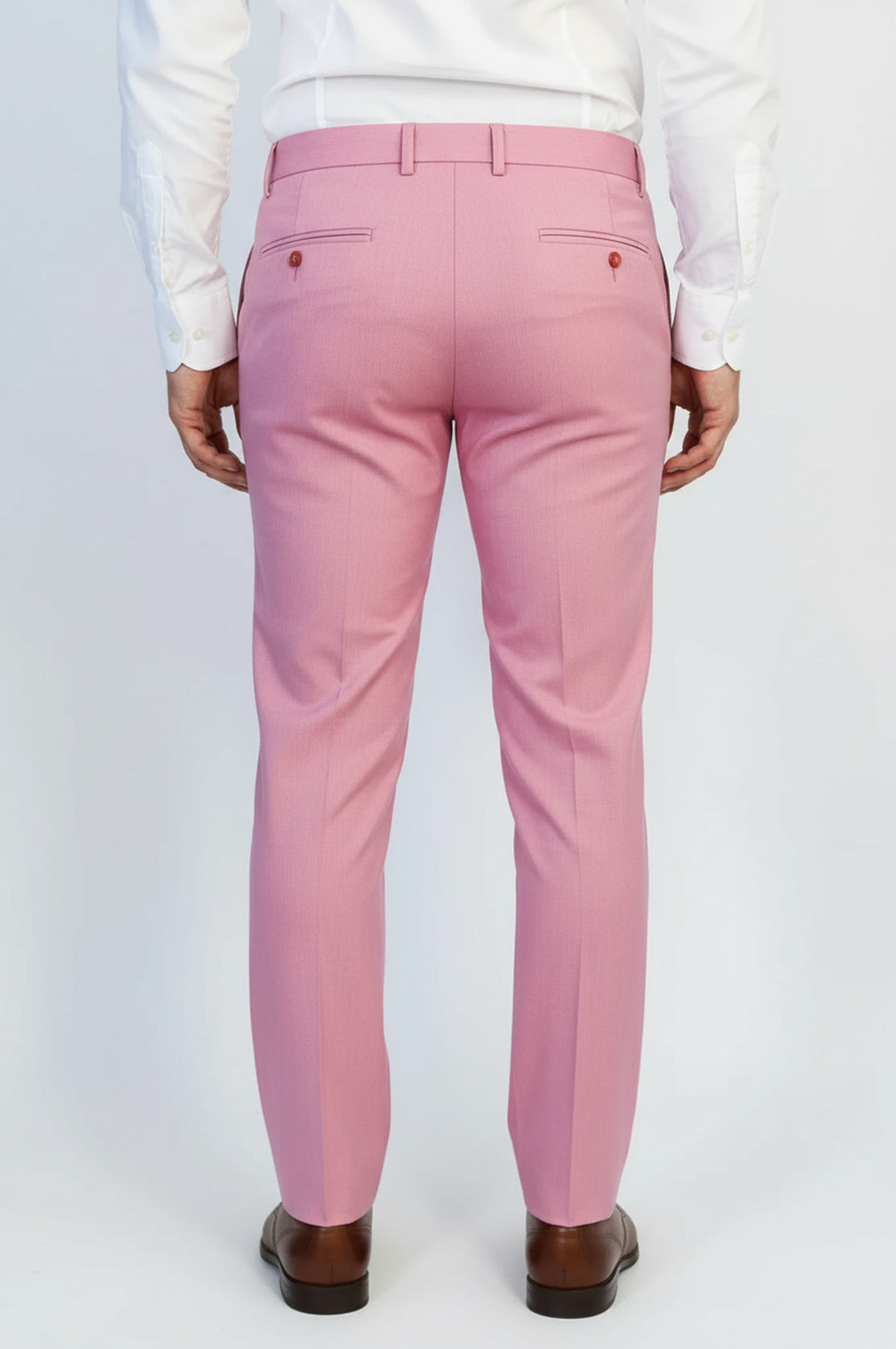 Pembe Klasik Kesim Kumaş Pantolon - Wessi