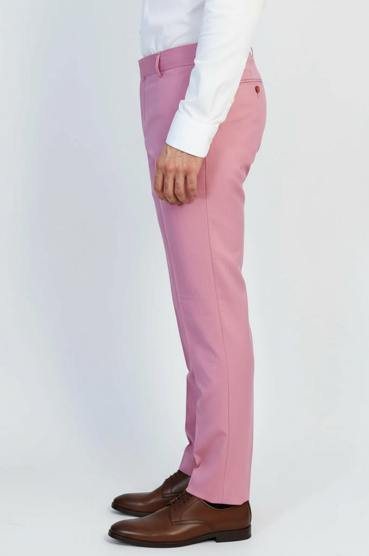 Pembe Klasik Kesim Kumaş Pantolon - Wessi