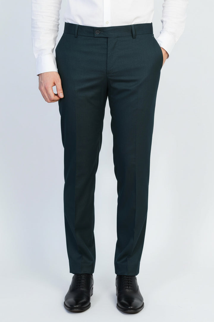 Koyu Yeşil Klasik Kesim Kumaş Pantolon - Wessi