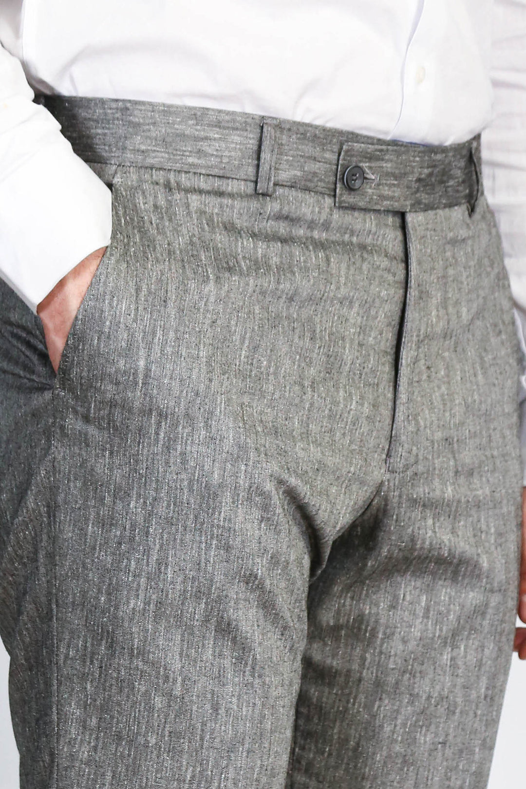 Siyah Mikro Dokulu Slim Fit Kumaş Pantolon - Wessi