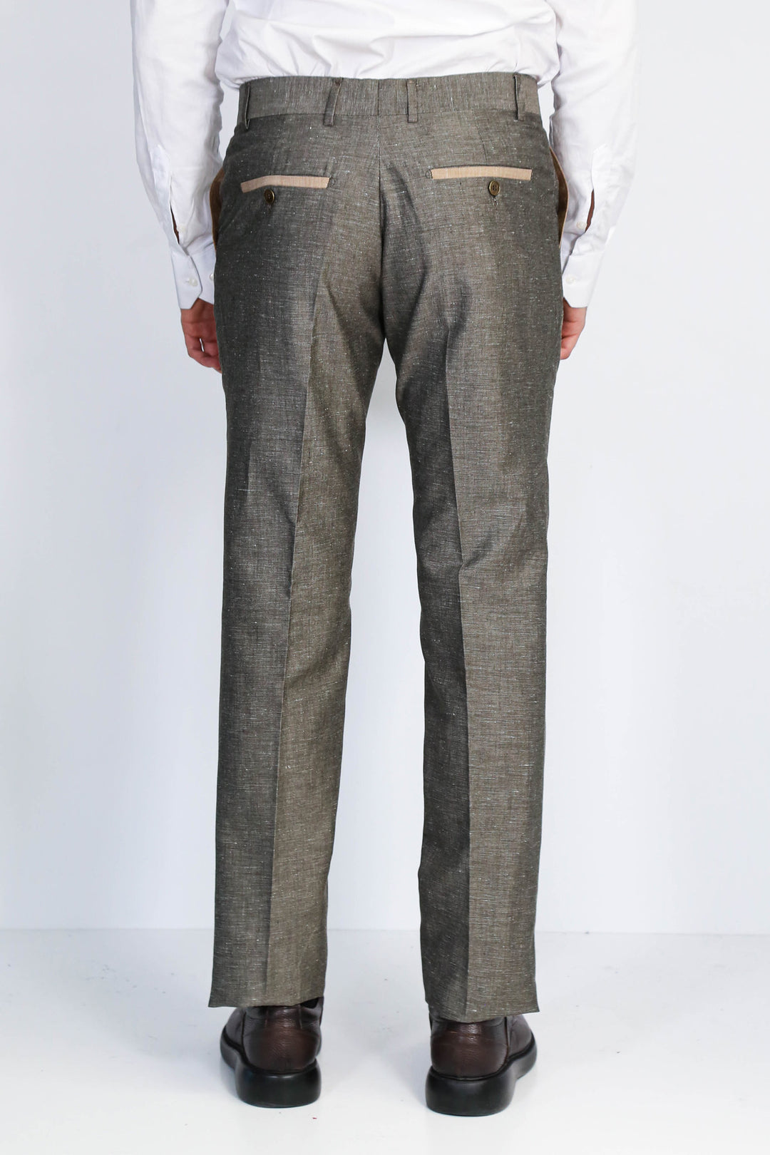 Siyah Dokulu Slim Fit Kumaş Pantolon - Wessi