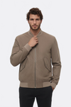 Kapaklı Cepli Süet Açık Kahverengi Erkek Bomber Ceket - Wessi