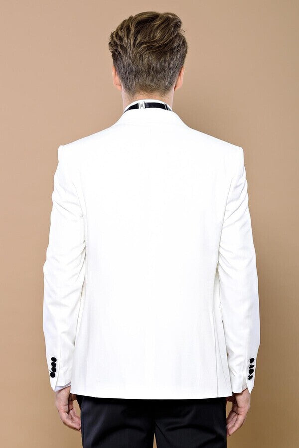 Beyaz Damatlık Takım Elbise | Wessi