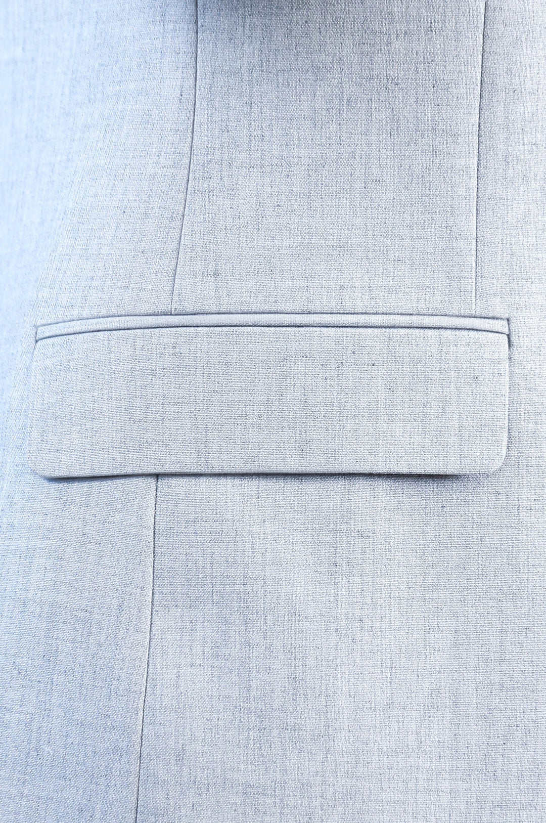 Açık Gri Slim Fit İki Düğmeli Keten Görünümlü Erkek Takım Elbise - Wessi